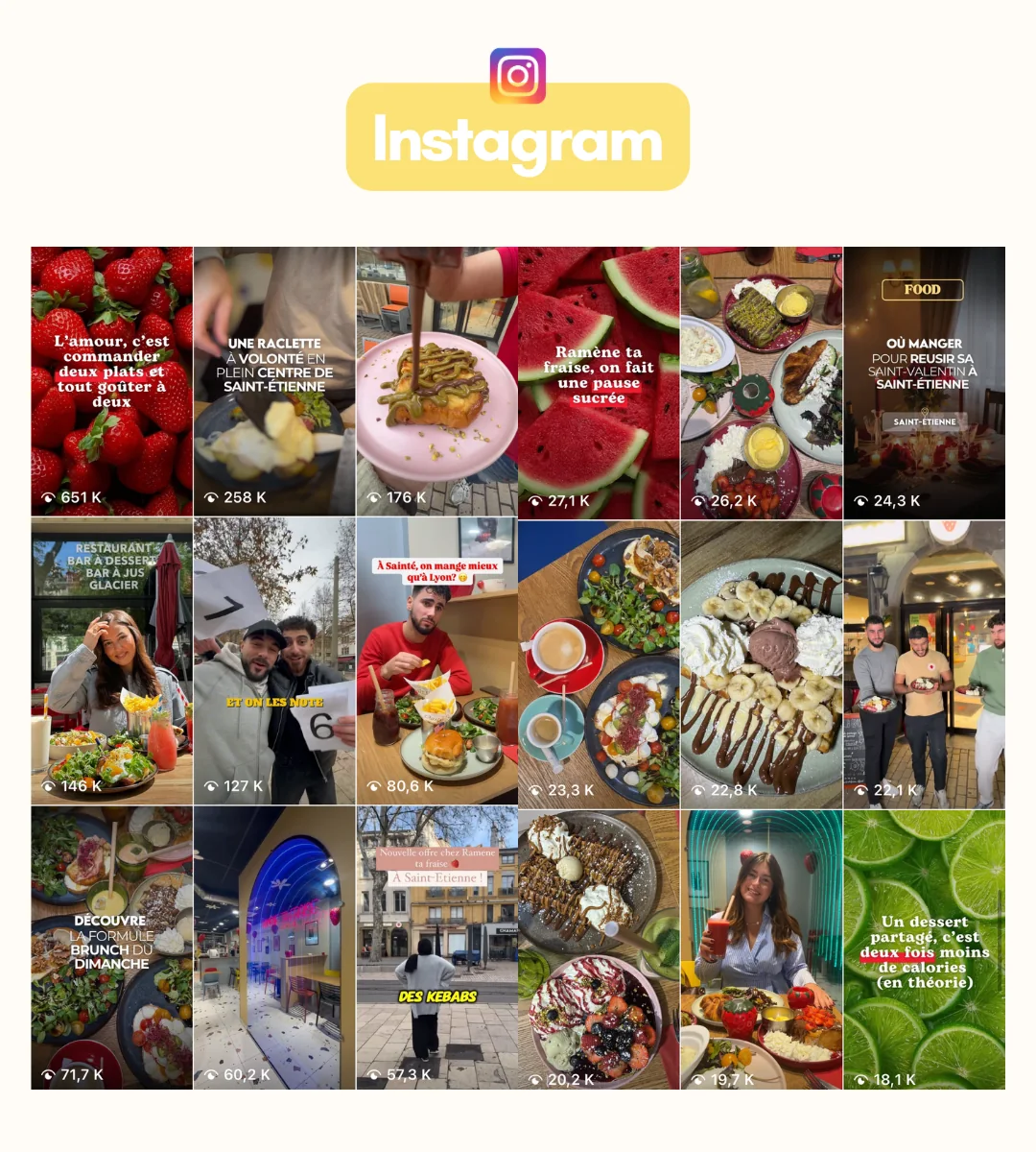Ramène ta Fraise Instagram posts
